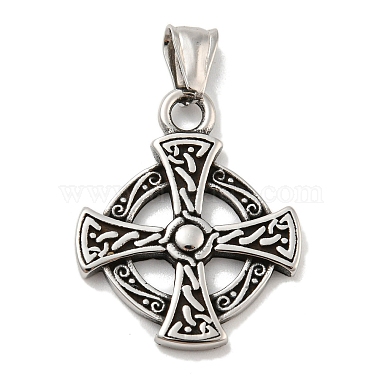 Antique Silver Cross 304 Stainless Steel Pendants