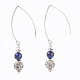 Natural Lapis Lazuli Beads Dangle Earrings(EJEW-JE02811-03)-1