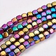 Electroplate Non-magnetic Synthetic Hematite Beads Strands(X-G-J172-4x4mm-03)-1