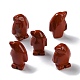 Figurines de pingouin de guérison sculptées en jaspe rouge naturel(G-B062-08B)-1