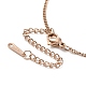 Ion Plating(IP) 304 Stainless Steel Satellite Chain Necklace for Men Women(NJEW-E076-01RG)-3