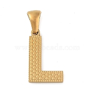 PVD Vacuum Plating 304 Stainless Steel Pendants, Golden, Letter Charm, Letter L, 17x10.5x1.5mm, Hole: 5x3mm(STAS-Z072-01G-L)