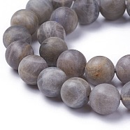 Natural Labradorite Beads Strands, Round, 8mm, Hole: 0.8mm, about 47pcs/strand, 14.9 inch(38cm)(G-G772-04-C)