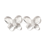 Transparent Acrylic Beads, Faceted Butterfly, Clear, 13.5x17x4.5mm, Hole: 1.6mm, about 1136pcs/500g(TACR-G048-01B)