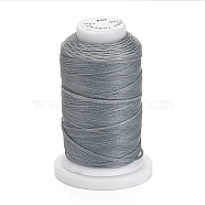 Waxed Polyester Cord, Flat, Gray, 1mm, about 76.55 yards(70m)/roll(YC-E011-A-26)