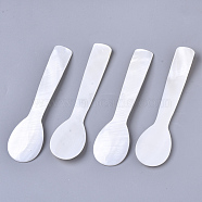 Natural Freshwater Shell Spoons, Mother of Pearl Caviar Spoons, Seashell Color, 91x23x3mm(SSHEL-N034-49C-01)