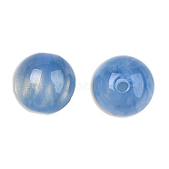 Resin Beads, Imitation Cat Eye, Round, Cornflower Blue, 12mm, Hole: 1.6~1.8mm(RESI-N034-15-X09)