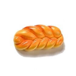 Opaque Resin Imitation Food Decoden Cabochons, Bread, Dark Orange, 32x17x8.5mm(CRES-H001-03E)