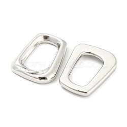 304 Stainless Steel Linking Rings, Trapezoid, Stainless Steel Color, 18.5x14x3mm, Inner Diameter: 13x7mm(STAS-I202-11P)