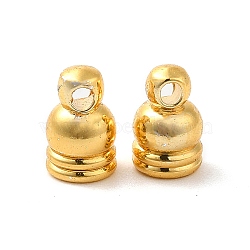 Rack Plating Brass Cord Ends, End Caps, Lead Free & Cadmium Free Free, Long-Lasting Plated, Real 18K Gold Plated, 7x4x4mm, Hole: 1.2mm(KK-Q772-23G)