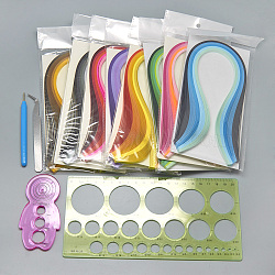 DIY Paper Quilling Strips Sets: 26 Color Paper Quilling Strips, Quilling Tool, Mixed Color, 23x16x6cm(DIY-R041-13)