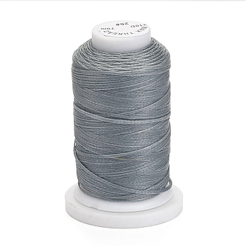 Waxed Polyester Cord, Flat, Gray, 1mm, about 76.55 yards(70m)/roll