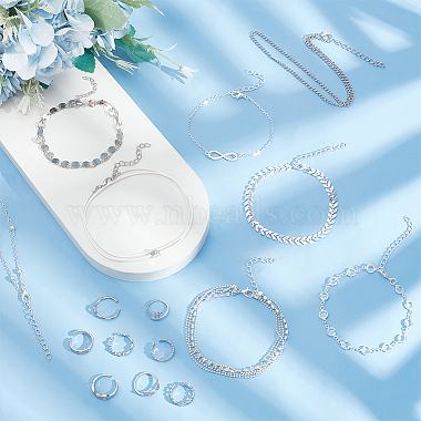 17Pcs 17 Style Heart & Leaf & Flower & Infinity Jewelry Set(SJEW-AN0001-41)-4