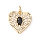 Brass Micro Pave Cubic Zirconia Pendants(KK-E005-35G)-2