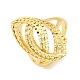 Brass Horse Eye Open Cuff Ring for Women(RJEW-M173-08G)-1