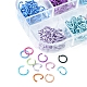 600шт. 12 наборы колец из алюминиевой проволоки разных цветов(DIY-FS0004-14)-4