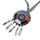 Retro Style Glass & Acrylic & CCB Beads Pendant Necklaces(NJEW-Q349-02F)-2