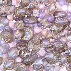 DIY Round Findings Kit, Including Transparent Acrylic Beads, Glass Beads, Glass Seed Beads, Rosy Brown, 8~8.5x7~7.5mm, Hole: 1.4mm(DIY-SC0033-02A)