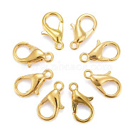 Zinc Alloy Lobster Claw Clasps, Parrot Trigger Clasps, Cadmium Free & Nickel Free & Lead Free, Golden, 12x6mm, Hole: 1.2mm(E102-NFG)