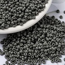MIYUKI Round Rocailles Beads, Japanese Seed Beads, (RR499) Opaque Falcon Gray, 8/0, 3mm, Hole: 1mm, about 2111~2277pcs/50g(SEED-X0055-RR0499)