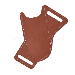 Cowhide Folding Knife Protective Case, Saddle Brown, 120x158x3.5mm, Hole: 8.5x43mm(FIND-WH0126-259B)