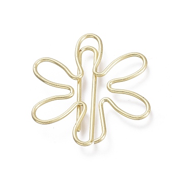 Asterisk Shape Iron Paperclips, Cute Paper Clips, Funny Bookmark Marking Clips, Light Gold, 29x27.5x2mm