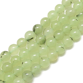 Natural Prehnite Beads Strands, Dyed, Round, 6mm, Hole: 1mm, about 61~62pcs/strand, 14.9~15.2 inch