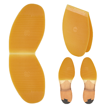 Rubber Shoe Repair Material for Leather Shoes & Boots, Shoe Half Sole Repair Pad, Orange, 350x120x2.5mm