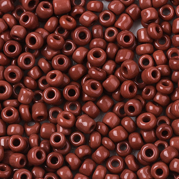 Glass Seed Beads, Opaque Colours Seed, Small Craft Beads for DIY Jewelry Making, Round, Dark Red, 2mm, Hole:1mm, about 30000pcs/pound