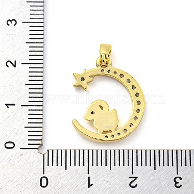 Brass Micro Pave Clear Cubic Zirconia Pendant(FIND-Z044-03L)-3