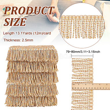 Two Tone Polyester Twisted Rope Tassel Fringe Trimming(DIY-WH0304-703B)-2