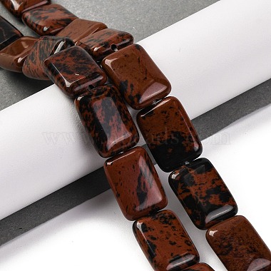 Natural Mahogany Obsidian Beads Strands(G-T047-B26-01)-2