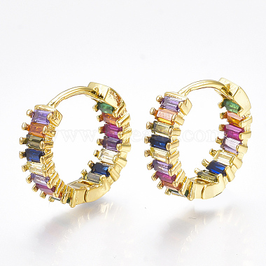 Colorful Ring Cubic Zirconia Earrings