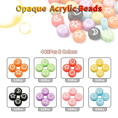 440Pcs 8 Colors Opaque Acrylic Beads(MACR-YW0001-85)-2