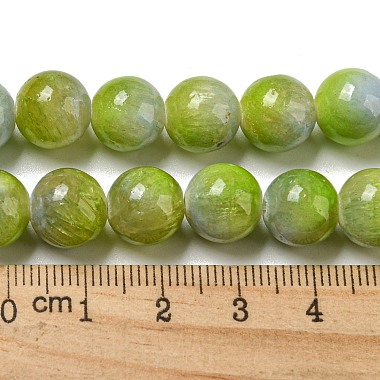 teints jade naturel perles brins(G-F764-03A)-5