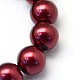Baking Painted Pearlized Glass Pearl Round Bead Strands(HY-Q330-8mm-39)-3