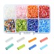 96G 8 Colors Transparent Colours Rainbow Glass Bugle Beads(SEED-YW0002-34)-1
