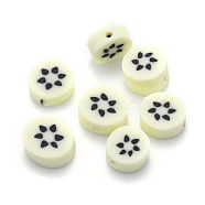 Handmade Polymer Clay Fruit Beads, Banana, Lemon Chiffon, 9x5mm, Hole: 1~2mm(CLAY-Q170-10)