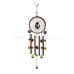 Metal Tube Wind Chimes, Bell Pendant Decorations, with Alloy Charms, Anchor & Helm, 550~63
0x160~170mm(WICH-PW0001-08A)