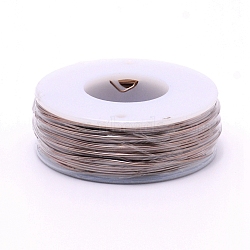 Matte Round Aluminum Wire, with Spool, Coconut Brown, 20 Gauge, 0.8mm, 36m/roll(AW-G001-M-0.8mm-15)