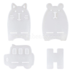 Cartoon Mobile Phone Holder Silicone Molds Sets, Resin Casting Molds, For UV Resin, Epoxy Resin Craft Making, Mixed Shape, White, 3sets/bag(DIY-TA0008-85)