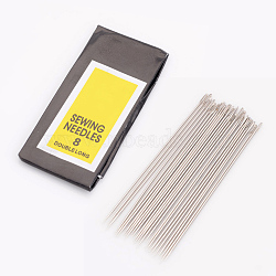 Iron Sewing Needles, Darning Needles, Platinum, 0.7mm thick, 55mm long, hole: 0.5mm, 25pcs/bag(E253-8)