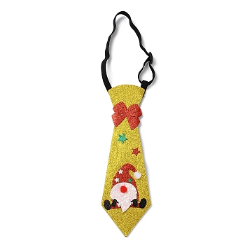 Chistmas Theme Non-woven Fabrics Necktie, for Boy, with Elastic Band, Gnome, Inner Diameter: 77~137mm