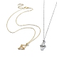 2Pcs 2 Color Brass Bar Link Chains Macrame Pouch Empty Stone Holder for Pendant Necklaces Making(NJEW-JN04466-01)-1