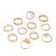 Zinc Alloy Finger Ring Sets(RJEW-L101-01G)-2