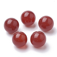 Natural Agate Beads, Gemstone Sphere, Round, No Hole/Undrilled, Dyed, Red, 12mm(G-S289-08-12mm)