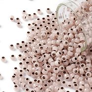TOHO Round Seed Beads, Japanese Seed Beads, (741) Copper Lined Alabaster, 8/0, 3mm, Hole: 1mm, about 10000pcs/pound(SEED-TR08-0741)