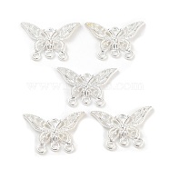 Alloy Chandelier Compone Links, Hollow Butterfly, Silver, 16.5x24x2mm, Hole: 1.6mm(PALLOY-U003-03A-S)