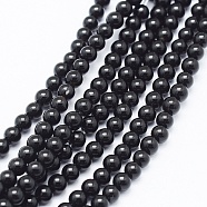 Natural Black Onyx Beads Strands, Dyed, Round, 3mm, Hole: 0.5mm, about 134pcs/strand, 15.16 inch(38.5cm)(G-E469-08-3mm)