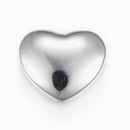 304 Stainless Steel Beads, Heart, Stainless Steel Color, 10x12x5mm, Hole: 1.6mm(STAS-H423-18P)